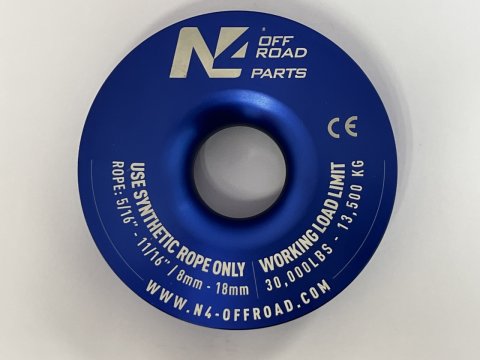 Anneau de treuillage 13.5T en aluminium anodisé bleu N4-Offroad
