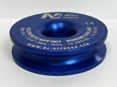 Anneau de treuillage 13.5T en aluminium anodisé bleu N4-Offroad