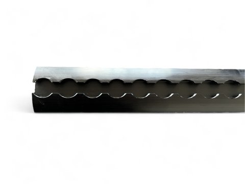 Rail arrimage Aero semi circulaire aluminium anodise noir 2000mm