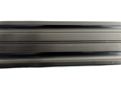 Rail arrimage Aero semi circulaire aluminium anodise noir 2000mm