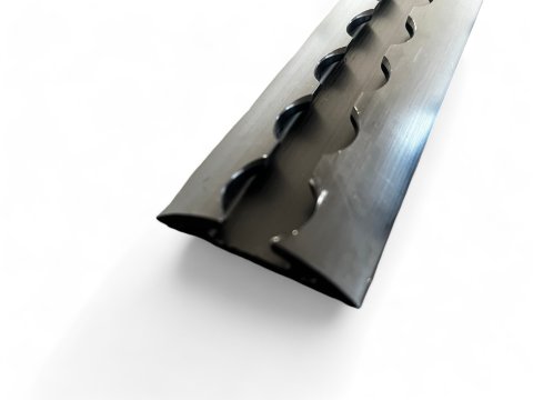 Rail arrimage Aero semi circulaire aluminium anodise noir 2000mm