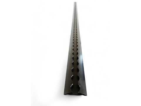 Rail arrimage Aero semi circulaire aluminium anodise noir 2000mm