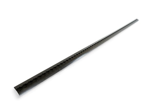 Rail arrimage Aero semi circulaire aluminium anodise noir 2000mm