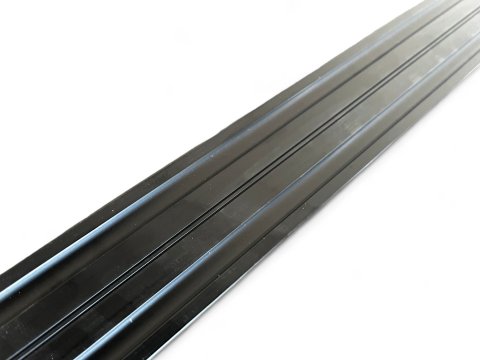 Rail arrimage Aero semi circulaire aluminium anodise noir 1000mm