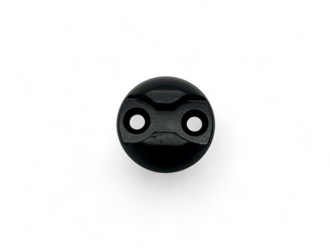 Plaquette simple ancrage Aero aluminium anodise noir