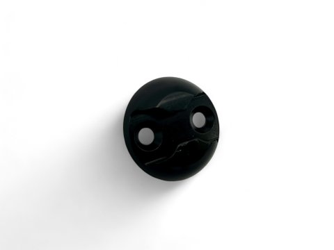 Plaquette simple ancrage Aero aluminium anodise noir