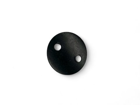 Plaquette simple ancrage Aero aluminium anodise noir