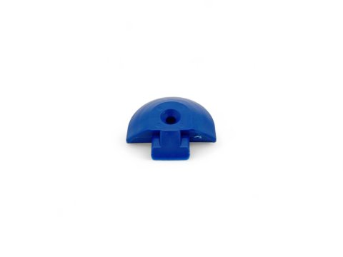 Embout plastique bleu pour rail Aero semi circulaire