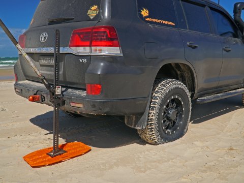 Plaque à sable Maxtrax Jaxbase noire - Maxtrax rigide pour appui de cric