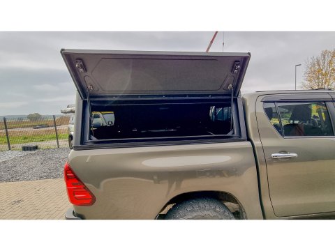Hardtop Contour noir/ lisse sans fenêtre latérale pour Nissan Navara NP30 EU 2015+ double cabine Alu-Cab