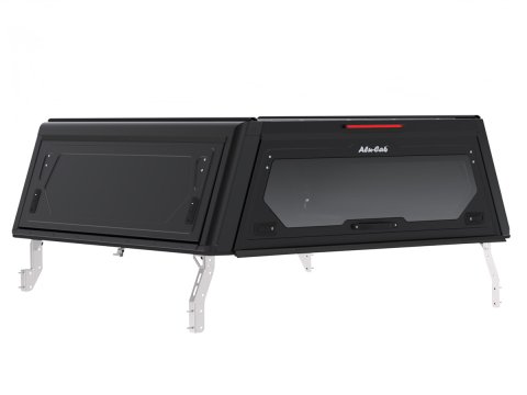 Hardtop Contour noir/ lisse sans fenêtre latérale pour Toyota Hilux Revo 2016+ double cabine Alu-Cab
