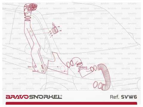 Snorkel Bravo pour Volkswagen Transporter T5 T6