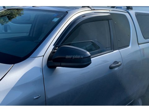 Jeu 2 déflecteurs de vitre avant Hilux Revo simple et Xtra cabine - montage collé