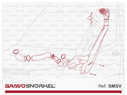 Snorkel Bravo pour Mercedes Sprinter W907 2018-2022 3.0D 2.1D
