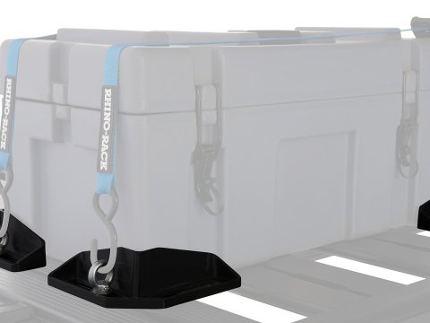 Kit de 4 coins avec anneaux positionnement éléments sur galerie.