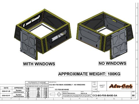 ModCAP Base pour benne 5 5' Alu-Cab