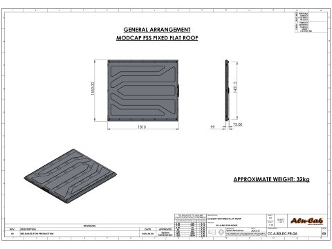 ModCAP Toit de Hardtop pour benne 5 5' Alu-Cab