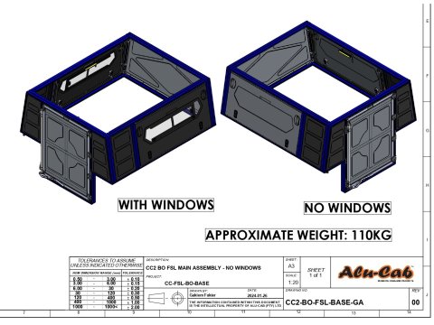 ModCAP Base pour benne 6.5' Alu-Cab