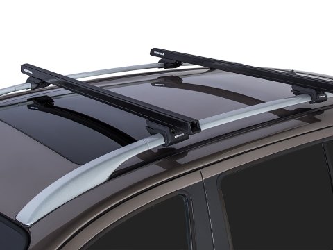 Kit 2 barres de toit noire HD 1250mm pieds CXB Heavy Duty