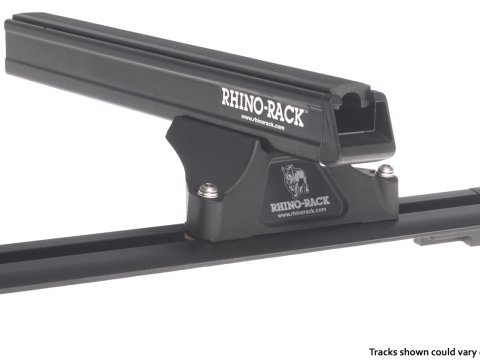Kit 2 barres de toit noire 1375mm Heavy Duty RLTP Trackmount Nissan Navara D40 2005-2015