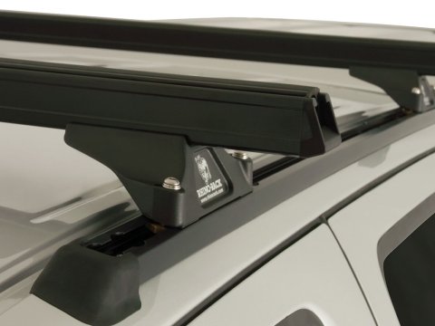Kit 2 barres de toit noire 1375mm Heavy Duty RLTP Trackmount Nissan Navara D40 2005-2015