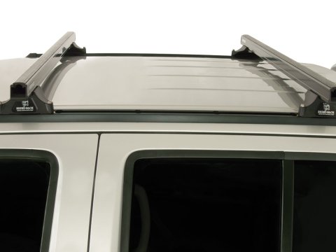 Kit 2 barres de toit noire 1375mm Heavy Duty RLTP Trackmount Nissan Navara D40 2005-2015