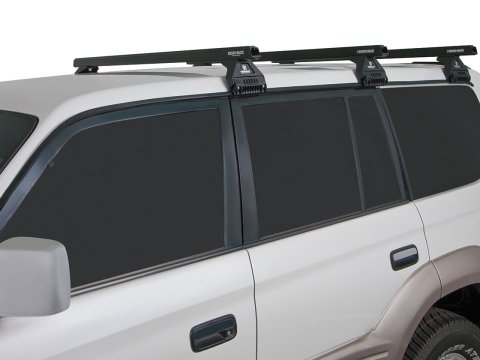 Kit 3 barres de toit noire 1375mm Heavy Duty RL110 Trackmount Toyota Land Cruiser