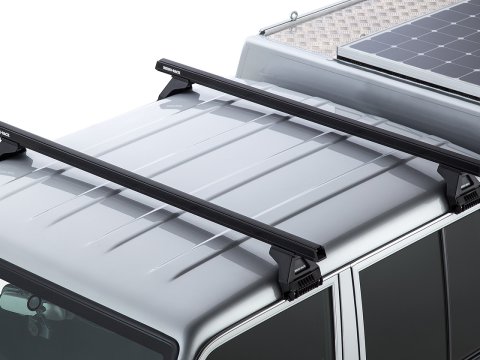 Kit 2 barres de toit noire Heavy Duty 1500mm avec pieds RL150