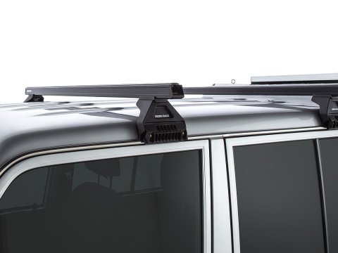 Kit 2 barres de toit noire Heavy Duty 1500mm avec pieds RL150