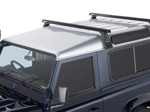 Kit 2 barres de toit noire Heavy Duty 1500mm avec pieds RL210 Land Rover Defender