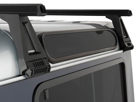 Kit 2 barres de toit noire Heavy Duty 1500mm avec pieds RL210 Land Rover Defender
