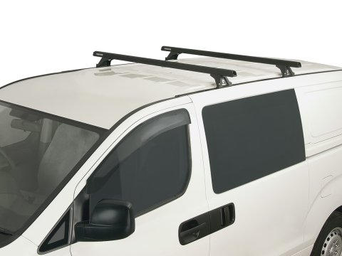 Kit 2 barres de toit noire Heavy Duty 1500mm avec pieds RLTF Hyundai iLoad/iMax 2008-2021