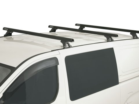 Kit 3 barres de toit noire Heavy Duty 1500mm avec pieds RLTF Hyundai iLoad/iMax 2008-2021