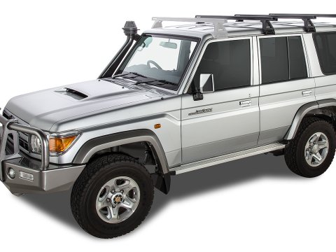 Kit 3 barres de toit noire Heavy Duty 1500mm avec pieds RL150 Toyota Land Cruiser série 76 2007-