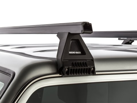Kit 3 barres de toit noire Heavy Duty 1500mm avec pieds RL150 Toyota Land Cruiser série 76 2007-