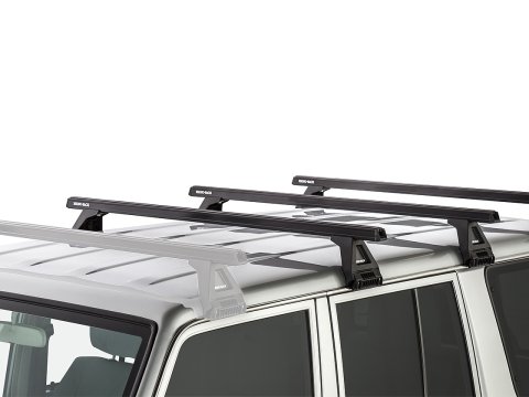 Kit 3 barres de toit noire Heavy Duty 1500mm avec pieds RL150 Toyota Land Cruiser série 76 2007-