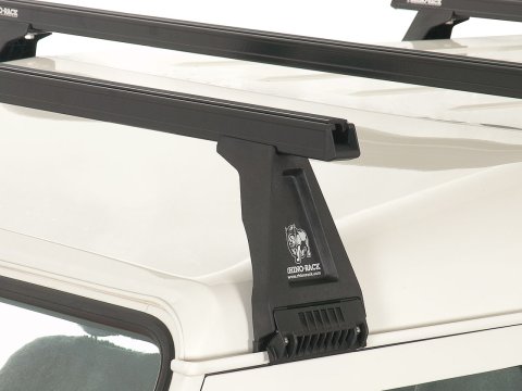 Kit 3 barres de toit noire Heavy Duty 1500mm avec pieds RL210 Land Rover Defender