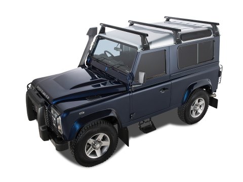 Kit 3 barres de toit noire Heavy Duty 1500mm avec pieds RL210 Land Rover Defender
