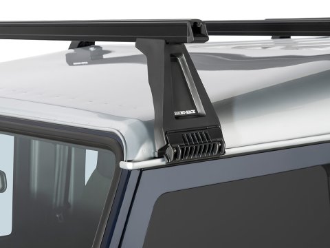 Kit 3 barres de toit noire Heavy Duty 1500mm avec pieds RL210 Land Rover Defender