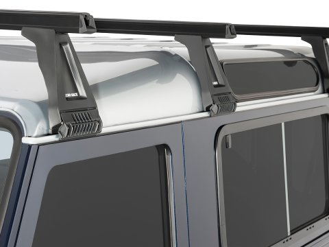 Kit 3 barres de toit noire Heavy Duty 1500mm avec pieds RL210 Land Rover Defender