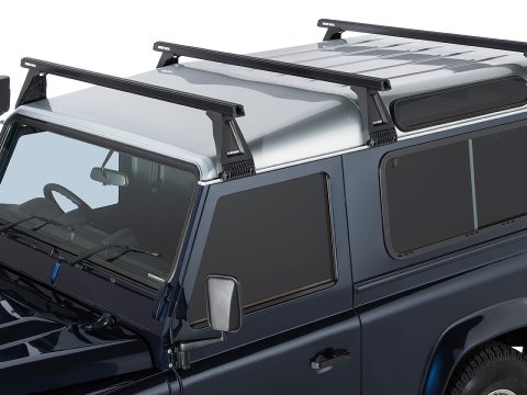 Kit 3 barres de toit noire Heavy Duty 1500mm avec pieds RL210 Land Rover Defender