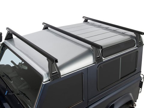 Kit 3 barres de toit noire Heavy Duty 1500mm avec pieds RL210 Land Rover Defender