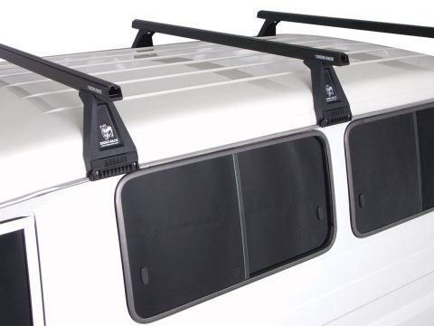 Kit 3 barres de toit noire Heavy Duty 1500mm avec pieds RL210