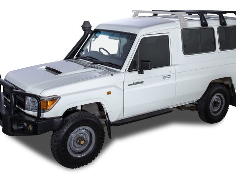 Kit 3 barres de toit noire Heavy Duty 1500mm avec pieds RL210 Toyota Land Cruiser série 78 2007-