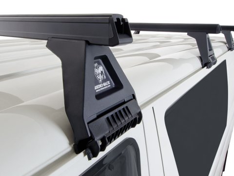Kit 4 barres de toit noire Heavy Duty 1500mm avec pieds RL150 Toyota Hiace Gen IV/V