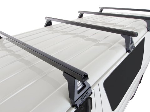 Kit 4 barres de toit noire Heavy Duty 1500mm avec pieds RL150 Toyota Hiace Gen IV/V