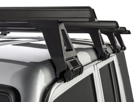 Kit 4 barres de toit noire Heavy Duty 1500mm avec pieds RL150 Toyota Land Cruiser série 76 2007-