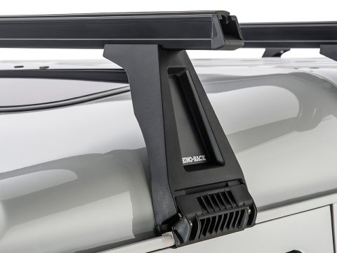 Kit 4 barres de toit noire Heavy Duty 1500mm avec pieds RL210 Land Rover Defender 110 1993-2020