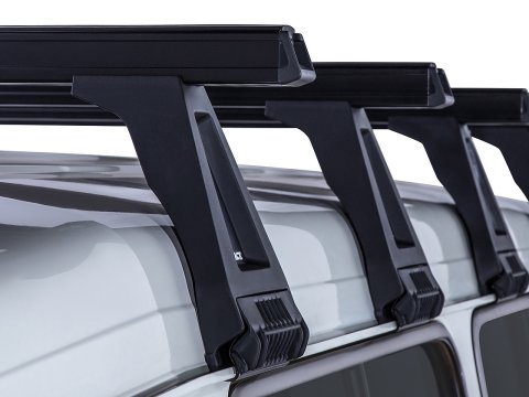 Kit 4 barres de toit noire Heavy Duty 1500mm avec pieds RL210 Toyota Land Cruiser série 78 2007-