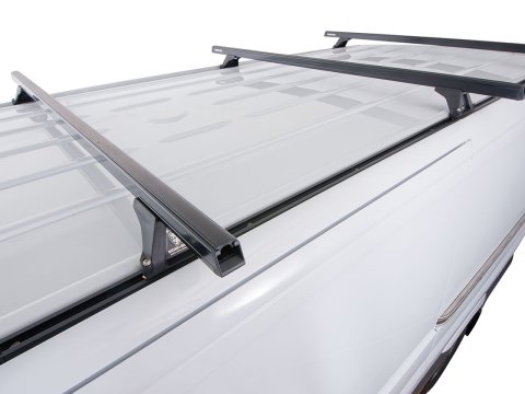 Kit 3 barres de toit noire Heavy Duty 1800mm avec pieds RLTF